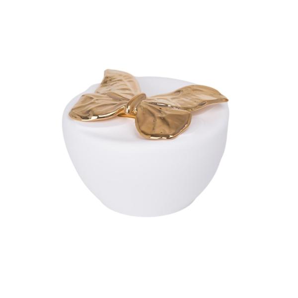 Keramik-Urne mit goldenem Schmetterling-UM8