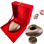 Elegantes Messing-Reliquiar RL-Herz .Achtung nur mit Schwarz-Etui