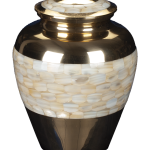 Perlmutt-Gold Kupfer-Urne