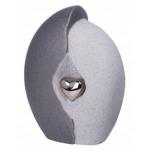 Keramik-Urne – Motiv „Herz“, Bicolor, matte Oberfläche